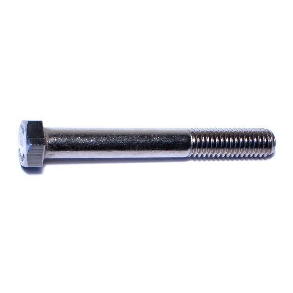 Midwest Fastener 3/8"-16 Hex Head Cap Screw, 18-8 Stainless Steel, 3 in L, 6 PK 62607